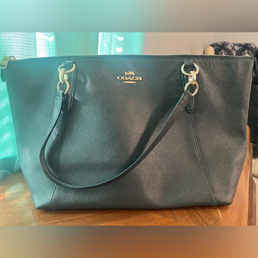 ✨COACH✨ Used Navy Blue City Zip Tote